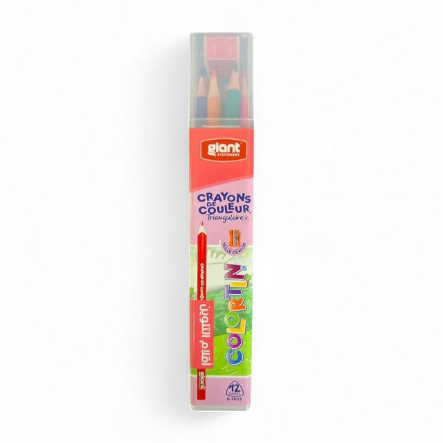 COLOR PENCIL WITH SHARPNER ON CAP